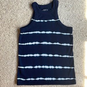 Blue and white tank top